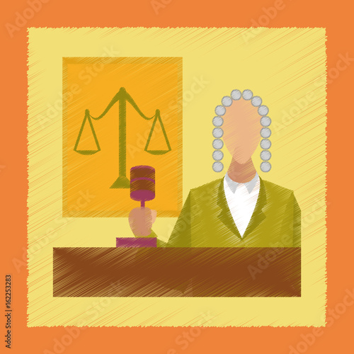 flat shading style icon jurisdiction judge