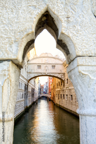 Bridge of Sighs in morning light in Venice, Italy
