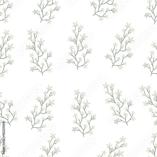 Vector isolated floral seamless vintage pattern on the white background for decoration  covering  gift wrapping paper and wallpaper.