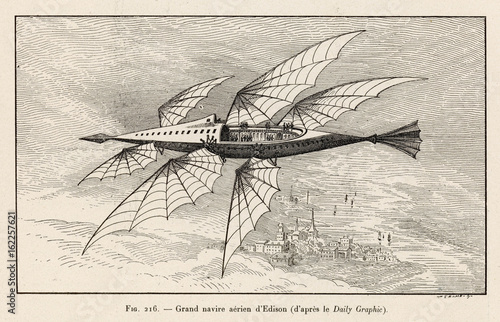 Edison's Flying Ship. Date: 1880