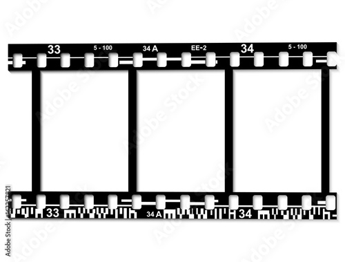 film, movie, photo, filmstrip set of film frame, vector illustration