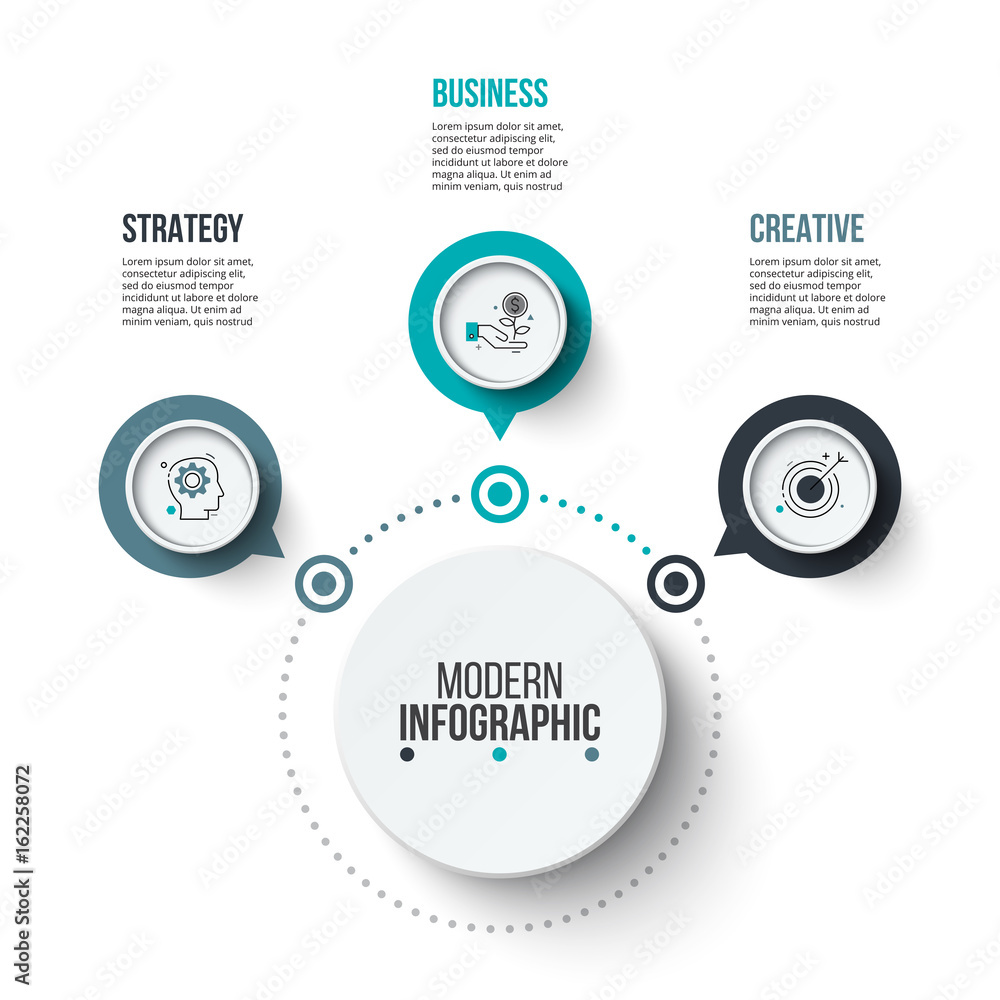 Abstract infographics number options template. Abstract infographics number options template.