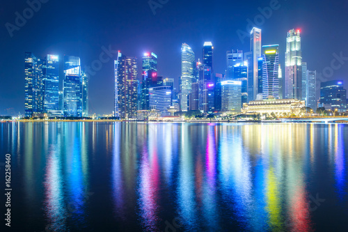 Landscape of the Singapore financial district and business building, Singapore City