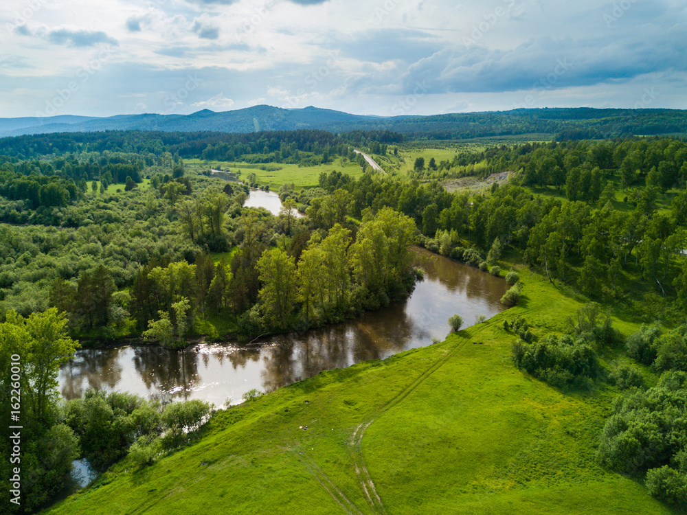 Aerial view of the Russian landscape