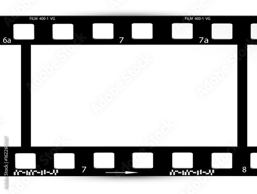 film, movie, photo, filmstrip set of film frame, vector illustration
