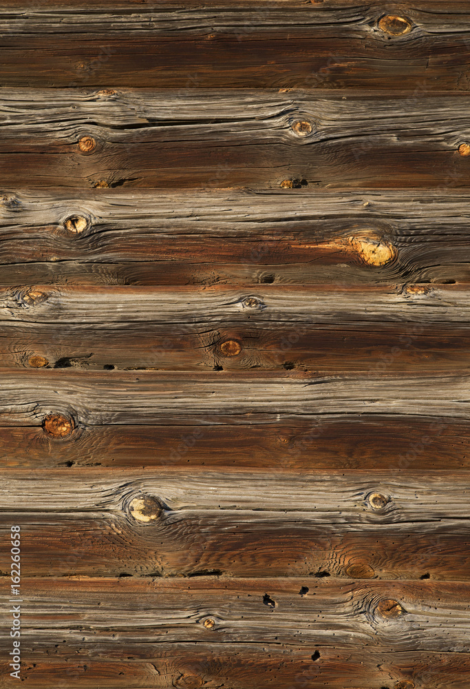 Obraz premium Wood logs texture of an old house.