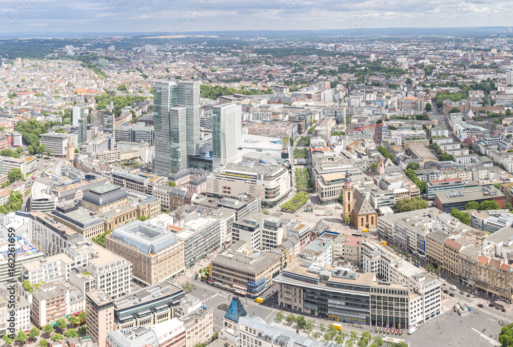 Fototapeta premium Frankfurt Germany aerial view
