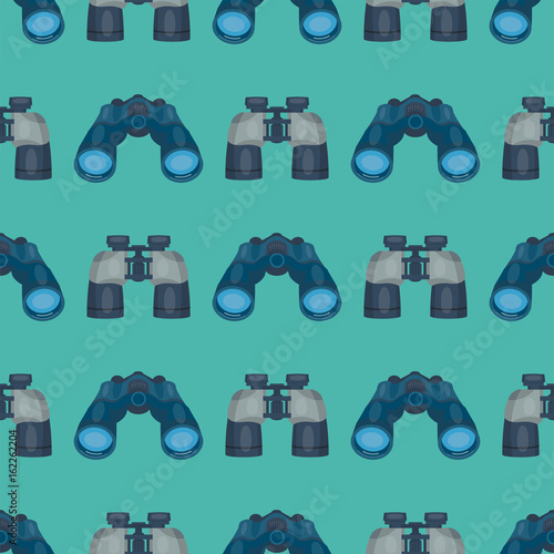 Professional seamless pattern binoculars glass look-see spyglass optics device camera digital focus optical equipment vector illustration
