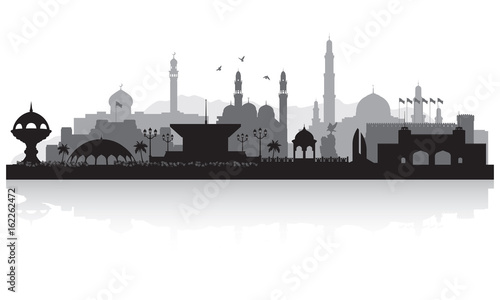 Muscat Oman city skyline silhouette