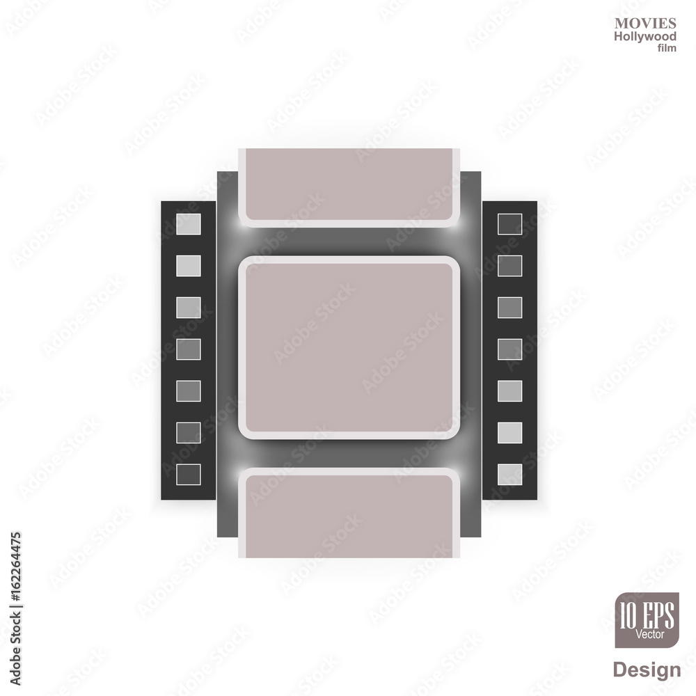 Obraz premium film, movie, photo, filmstrip set of film frame, vector illustration
