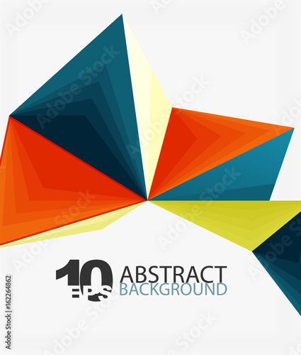 3d triangle polygonal abstract vector