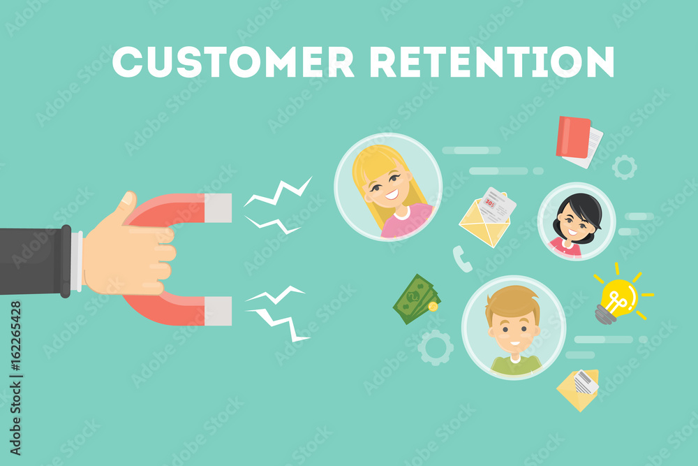 Fototapeta premium Customer retention concept.