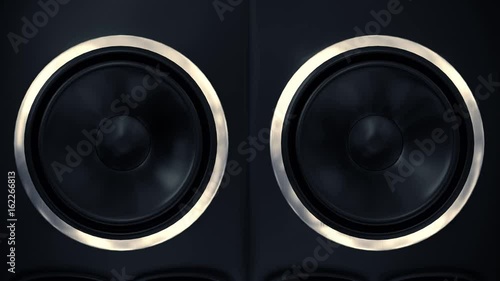 Speakers music vibrating sub cone beats bass club loudspeaker sound boom box 4k