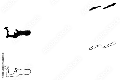 Cayman Islands map vector illustration, scribble sketch  Cayman Islands