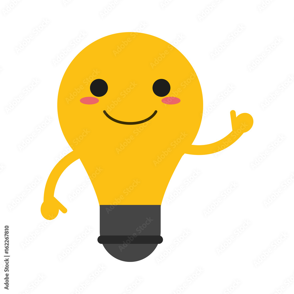 kawaii lightbulb icon image