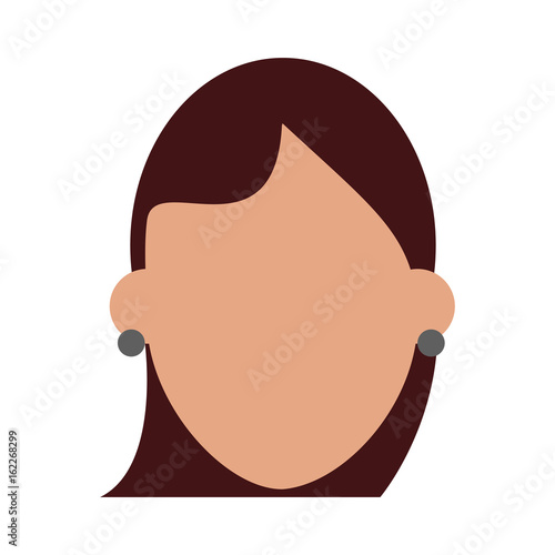 head of faceless woman icon image