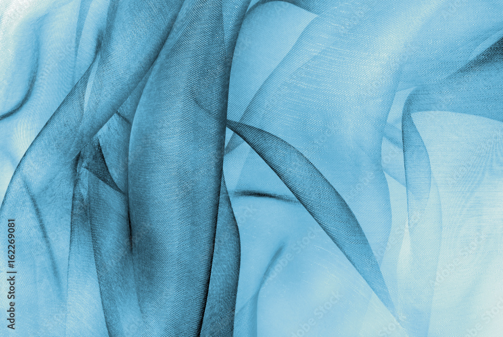organza fabric in blue color Stock Photo Adobe Stock