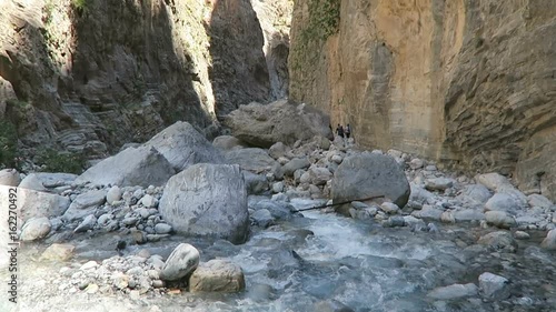 hiking through the Samaria Gorge at Crete (Greece)