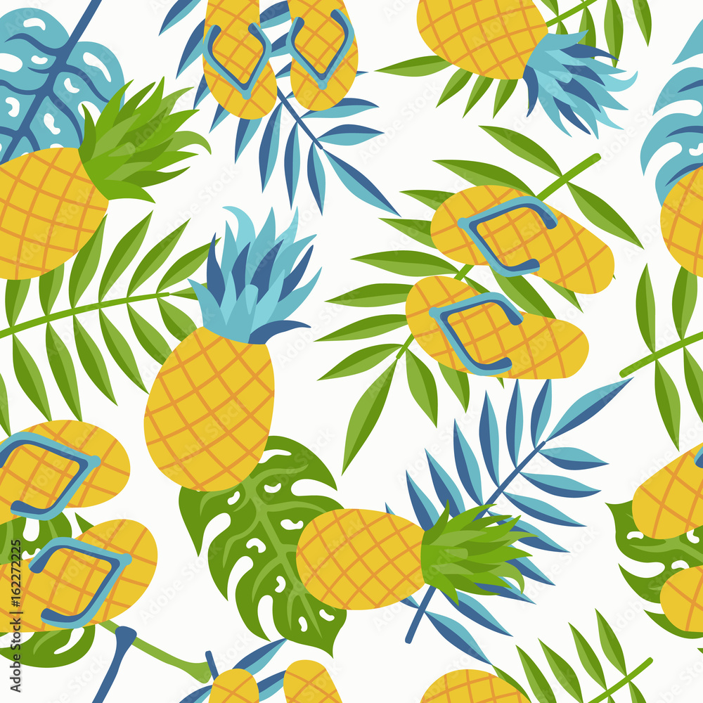 Pineapple tropical jungle pattern for summer