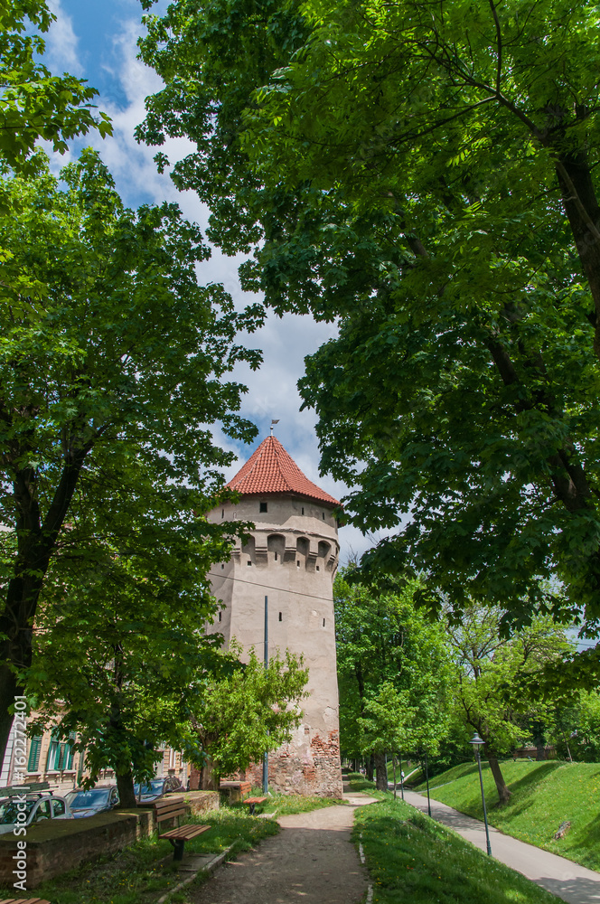 Medieval tower in Sibiu City, Romania