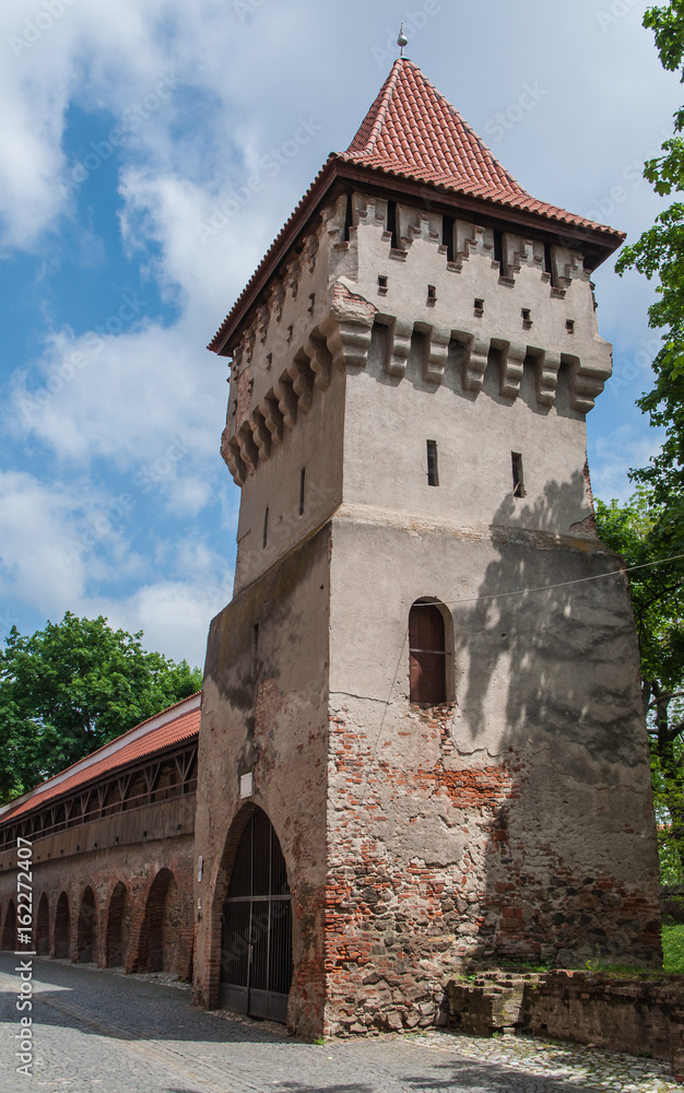 Old tower in Sibiu City, Romania