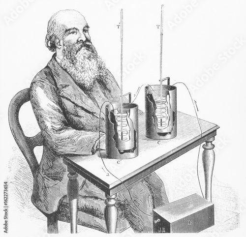 Fototapeta Joule - Electricity Test. Date: circa 1840