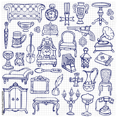 Antiques Doodle Set