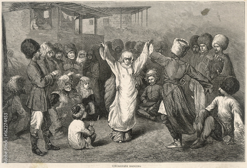 Circassians Dancing. Date: 1877 photo