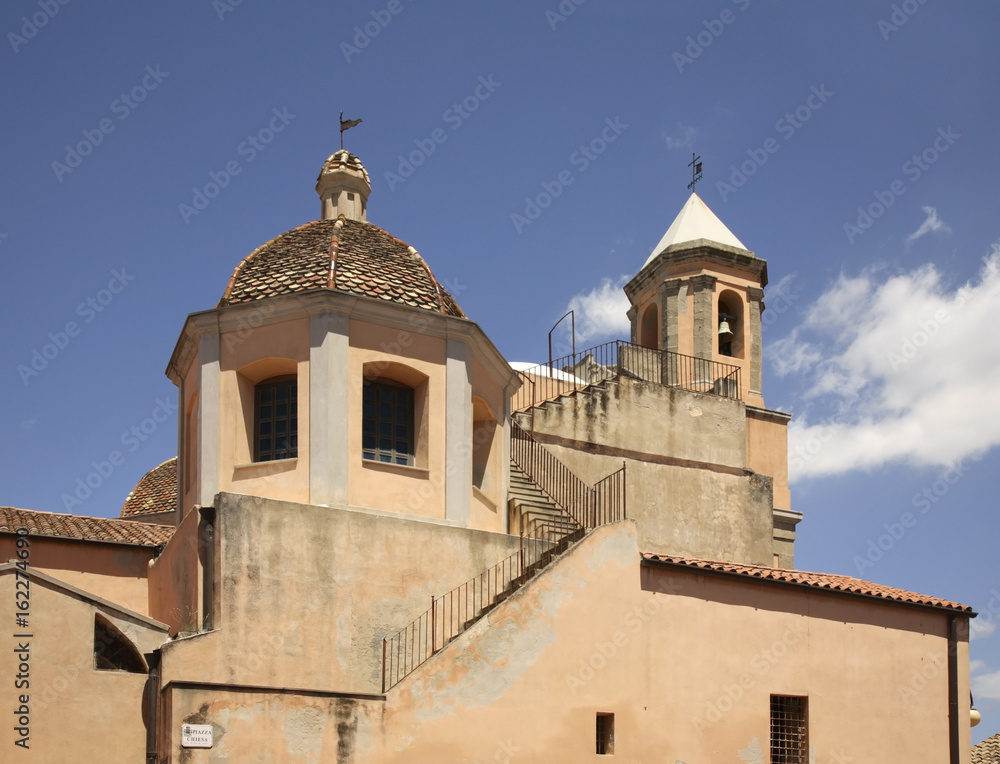 Church of San Salvatore in Serdiana. Sardinia island. Italy