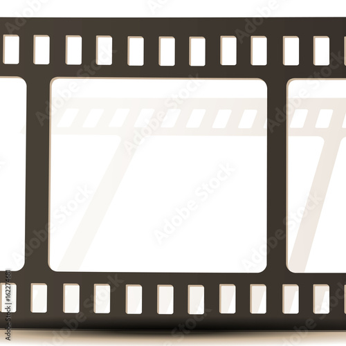 film, movie, photo, filmstrip set of film frame, vector illustration