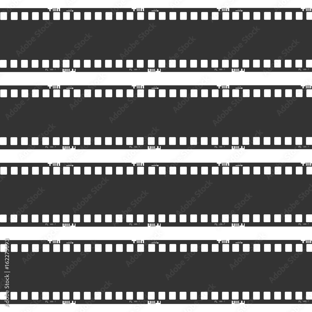 film, movie, photo, filmstrip set of film frame, vector illustration