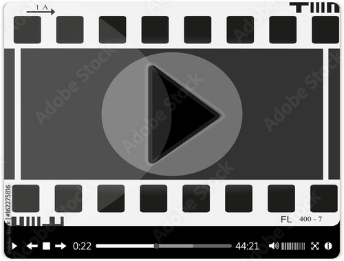 film, movie, photo, filmstrip set of film frame, vector illustration