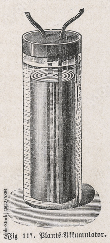 Quadro su tela Plante Accumulator. Date: 1859