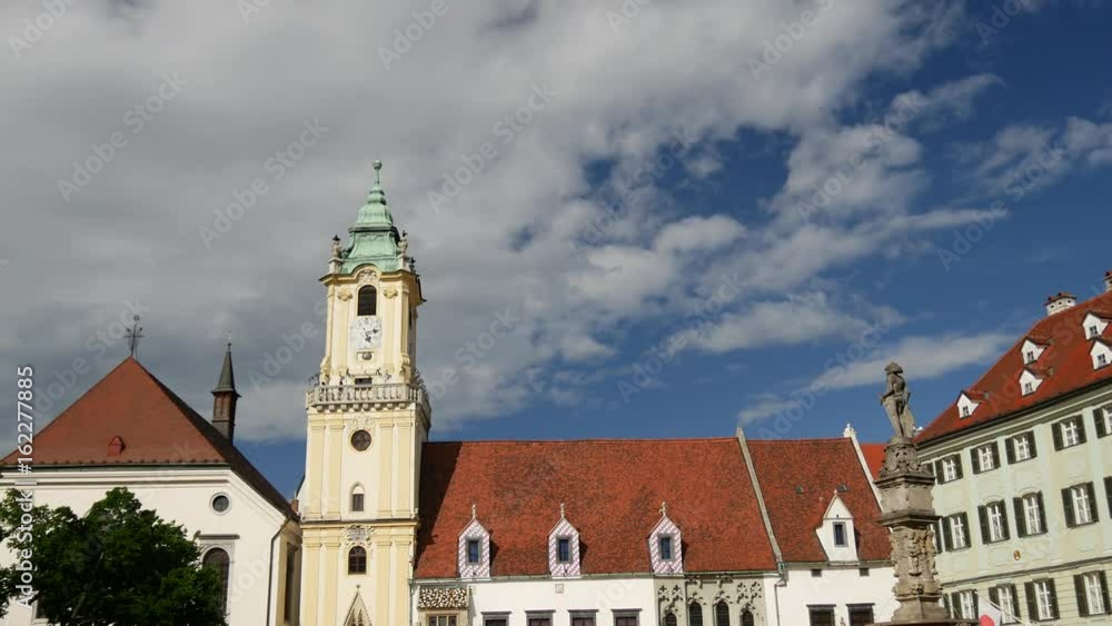 Time lapse from Old Town Hall in Bratislava Slovakia Time lapse from Old Town Hall in Bratislava Slovakia