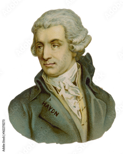 Schilderij op canvas Joseph Haydn - Scrap. Date: 1732 - 1809