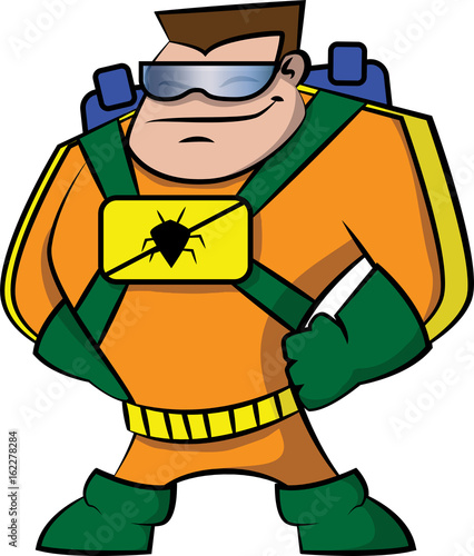 Cartoon exterminator vector