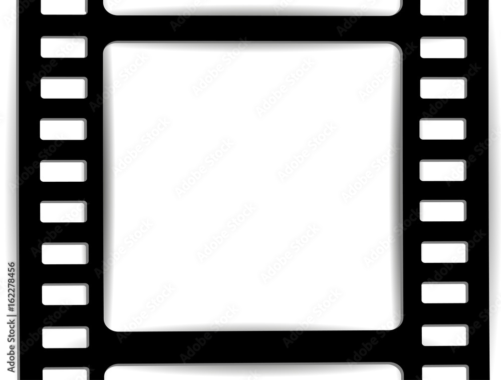 film, movie, photo, filmstrip set of film frame, vector illustration