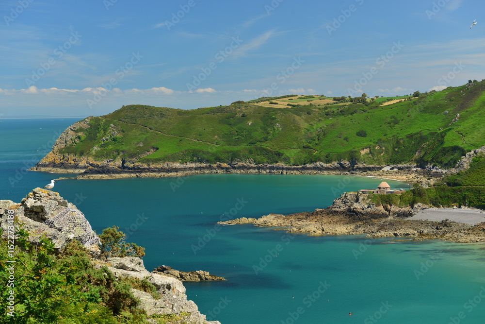 Le Harve Giffard Bay, Jersey, U.K.   A picturesque cove in the Summer.