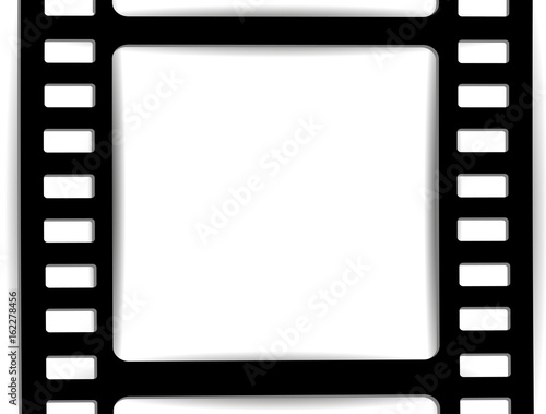 Canvastavla film, movie, photo, filmstrip set of film frame, vector illustration