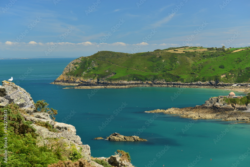 Le Harve Giffard, Jersey, U.K.  Picturesque coast on the North of the island in the Summer.