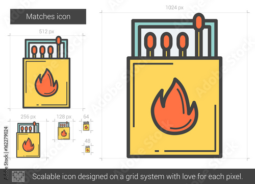 Matches line icon.