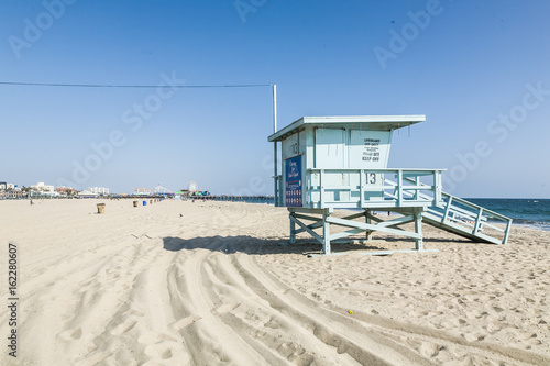 Lifeguard tower Santa Monica beach