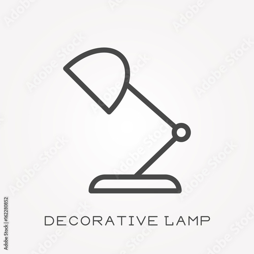 Line icon decorative lamp