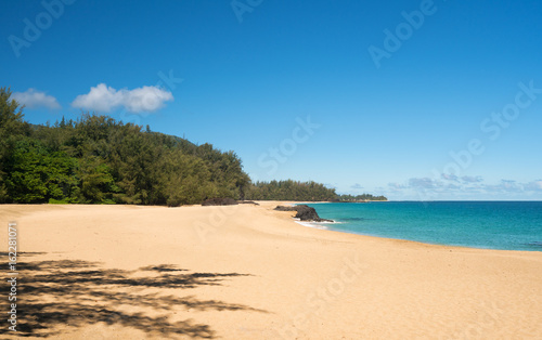 Fototapeta Naklejka Na Ścianę i Meble -  Lumahai Beach Kauai on calm day