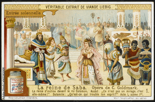 Bild auf Leinwand Goldmark - Saba - Liebig. Date: 1875