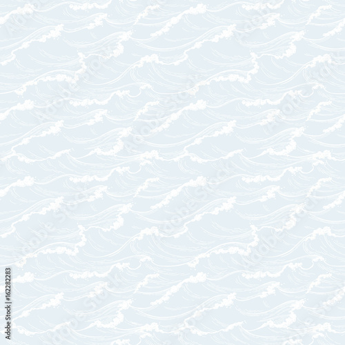 Sea waves seamless pattern.