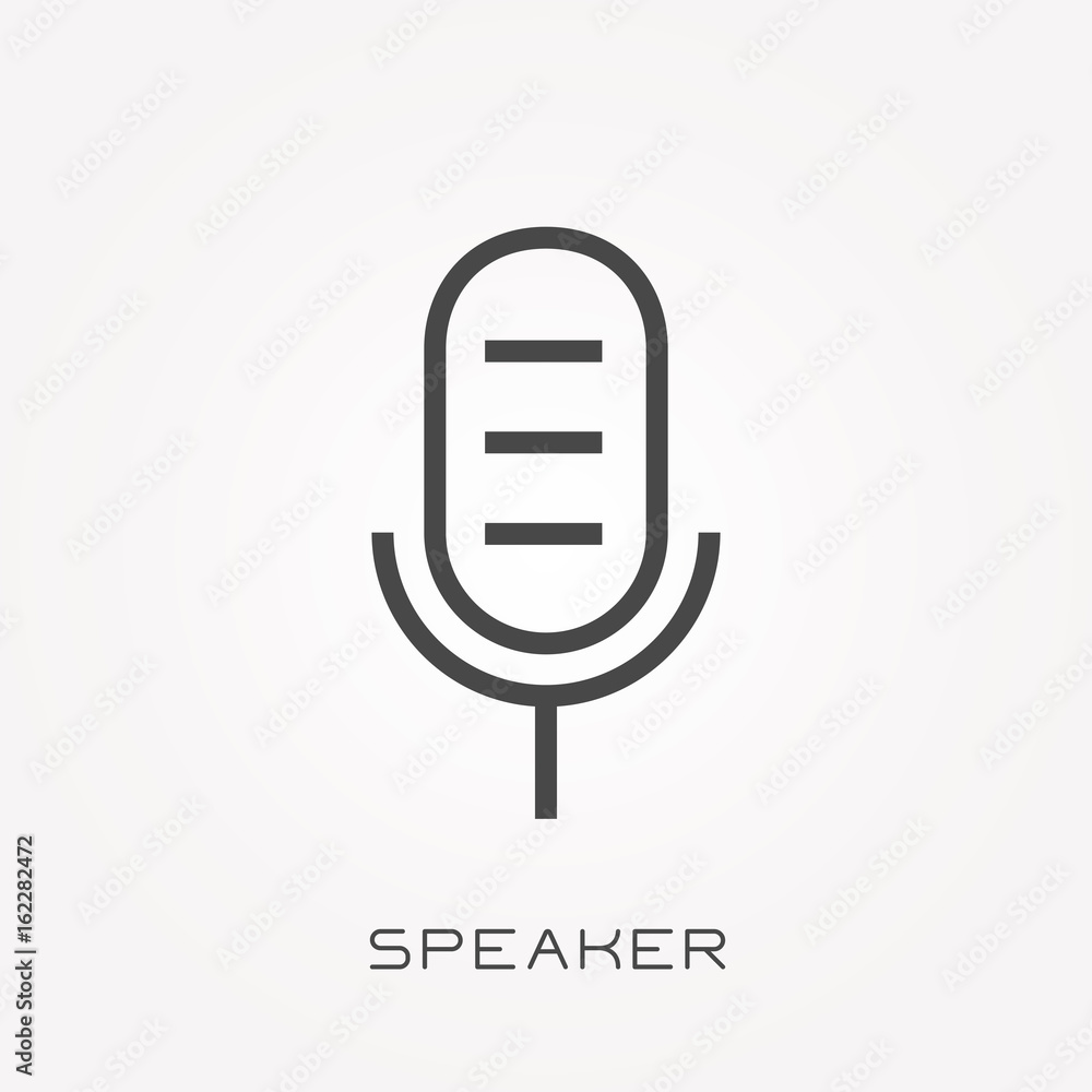 Line icon speaker Line icon speaker