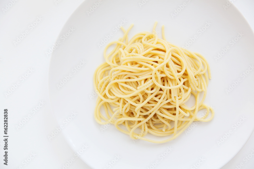 Spaghetti noodle isolated in white background