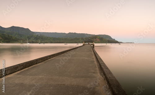 Wallpaper Mural Dawn and sunrise at  Hanalei Bay and Pier on Kauai Hawaii Torontodigital.ca
