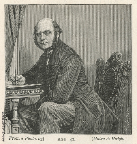 Tableau sur toile Francis Galton. Date: 1822 - 1911